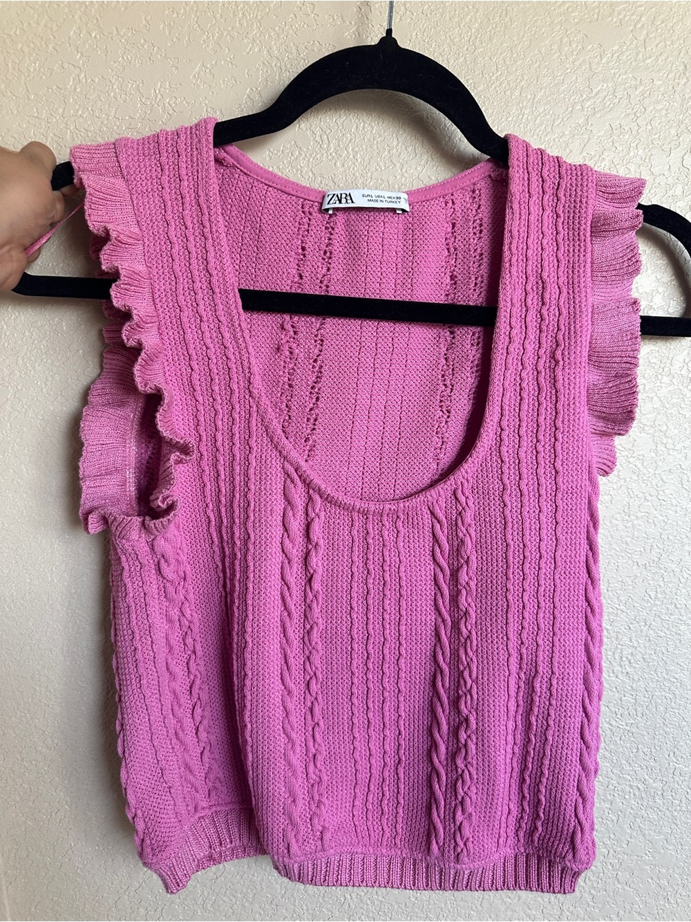 Zara Pink Sweater Crop Top